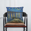 Abstract Starry Oil Painting Cotton Linen Pillow Case Waist Cushion Cover Bags Home Car Deco