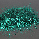 4 box 10ml Green Iridescent Nail Art Glitter Powder Sheet 1mm Sequins Sparkly Colorful Acrylic Tips