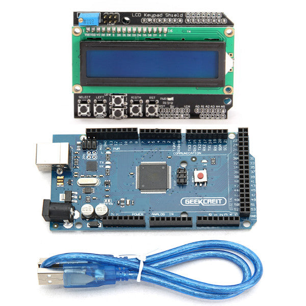 Geekcreit MEGA 2560 R3 Development Board MEGA2560 With LCD 1602 Keypad Shield For