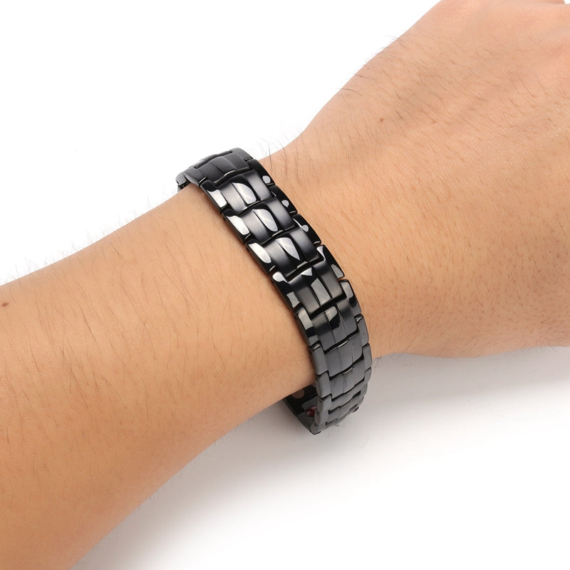 Punk Stainless Steel 4 in 1 Strong Magnetic Therapy Bracelet Healing Jewelry for Men