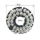 36pcs 850nm LEDs CCTV F5 Infrared Illuminator IR 90 Degrees Bulb Board for Bullet CCTV Camera