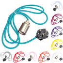 UK Plug E27/E26 2M Vintage Fabric Cable Pendant Light Filament Lamp Bulb Holder Socket