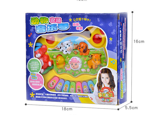 Cartoon Animal Farm Music Piano Baby Enlightenment Early Education Puzzle Keyboard Toy Hot Children's Teaching Aids