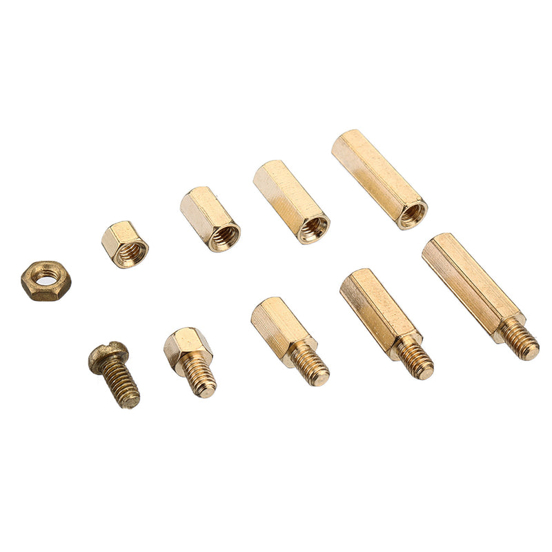 Suleve M4BH2 180Pcs M4 Male-Female Brass Hex Column Standoff Support Spacer Pillar for PCB Board