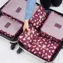 Honana HN-TB37 6Pcs Set Travel Luggage Storage Bag Portable Suitcase Clothes Organizer
