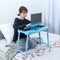 Collapsible Laptop Desk Folding Study Table Bed Desk with Mouse Pad and USB Cooling Fan