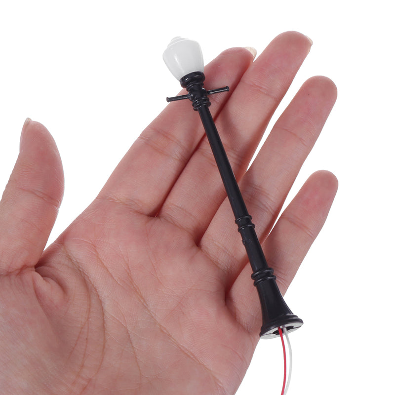 10Pcs/Set Railway Lamppost Lamps Street Light HO Scale LED Light