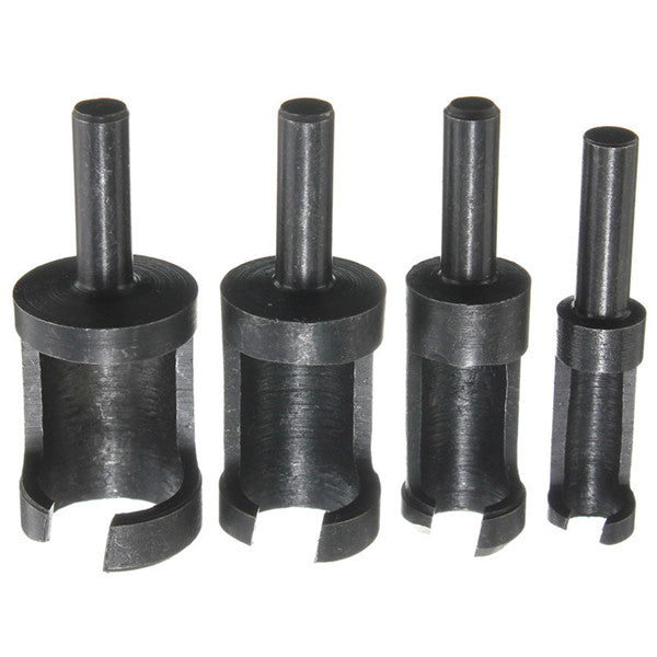 4pcs 6mm/10mm/13mm/16mm Woodworking Tenon Plug Cutters Wood Plug Hole Cutter Drill