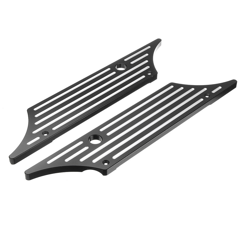 Black Hard Saddle Bag Bags Latch Cover Face For Harley Touring Glide 1993-2013