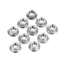 Suleve M3SN5 50Pcs M3 304 Stainless Steel Hex Serrated Flange Lock Nuts