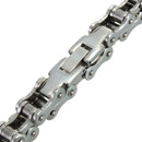 Silver Black Stainless Steel Motorcycle Bike Chain Bracelet For Men
