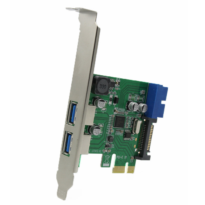 SSU N14S PCI - E to USB 3.0 Expansion Card with Front 19 / 20 Pin Interface for Desktop Computer