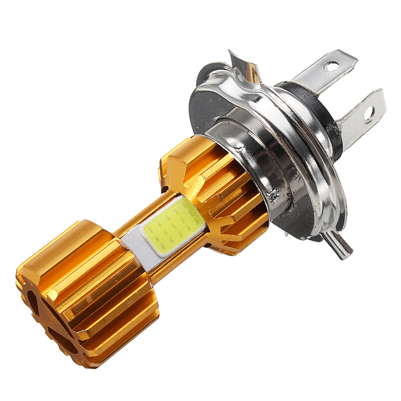 H4 12V 10W Bulb 2000Lm 3 COB Motorcycle LED Headlights Hi/Lo Super Bright Lamp