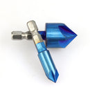 Drillpro 6pcs 6-19mm Countersink Drill Bit 5 Flutes Hex Shank Nano Blue Coated Chamfer Cutter Set