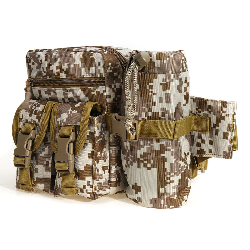 Multi-Pockets Tactical Waist Bag Water Bottle Holder Kettle Pouch Outdoor Hunting Hiking