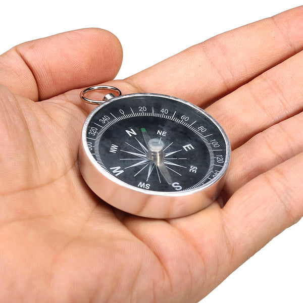 44mm Metal Compass Aluminum Shell With Key Ring Compass