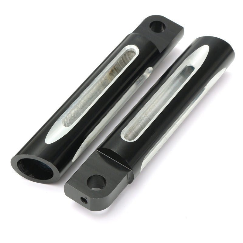 Aluminum Foot Pegs Footrest For Harley Touring Sportster Dyna Softail Black