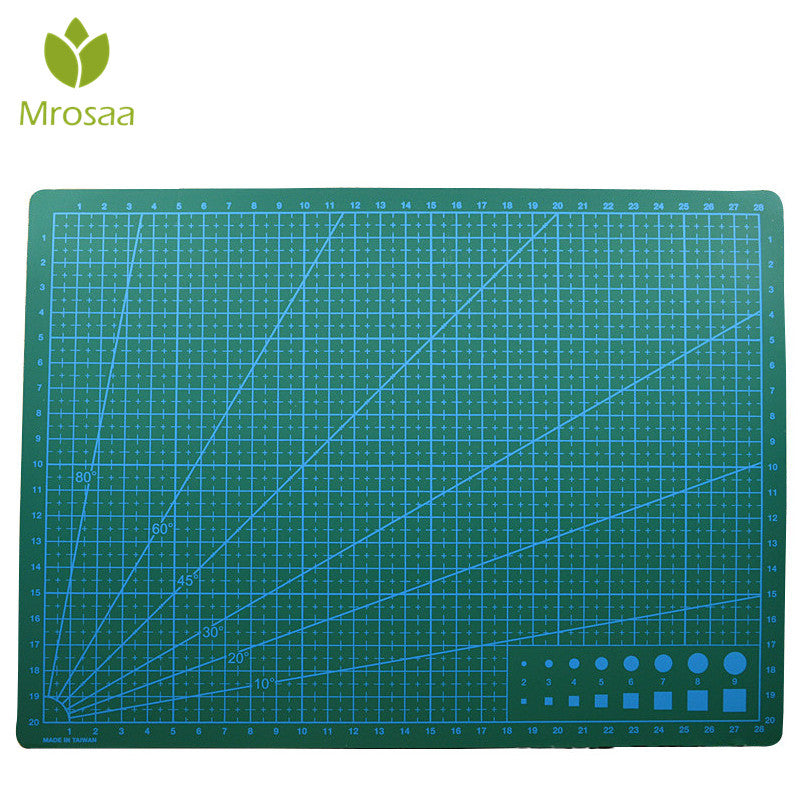 Mrosaa A3 PVC Cutting Mat Patchwork Cut Pad DIY Tool Cutting Board Double-sided Self-healing