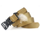 TUSHI MT3S 125cm Quick Release Magnetic Belt Nylon Adjustable Tactical Belt Punch Free Buckle Hunting Belt Portable Waistband
