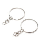 50pcs Bulk Split Metal Key Rings Keyring Blanks With Link Chains For DIY Craft