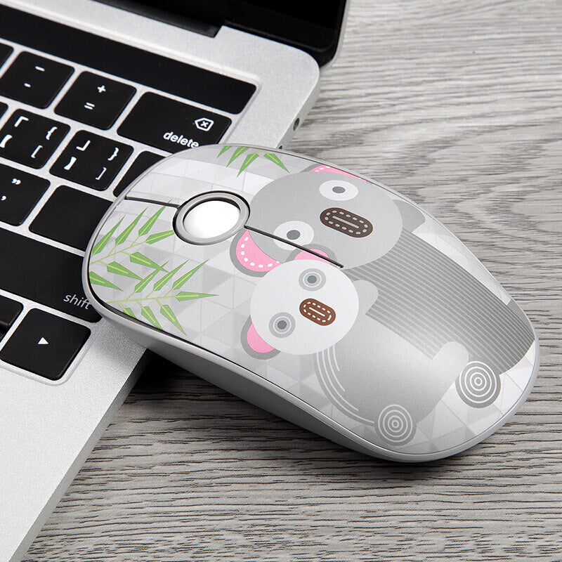 FD V8 Portable 2.4GHz Wireless Mouse Cute Cartoon Home Office Power Saving Silent Mouse 1000DPI Gaming Mouse for Windows 7 / 8 / 10 / Vista XP Mac