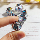 7Pcs DND Polyhedral Dice For Role Playing Game Metal Dice Set