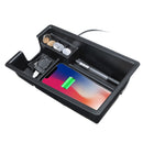 DC 12V QI Car Center Console Wireless Charging Storage Box Armrest Organizer for BMW F20/F21 Saden 12-18