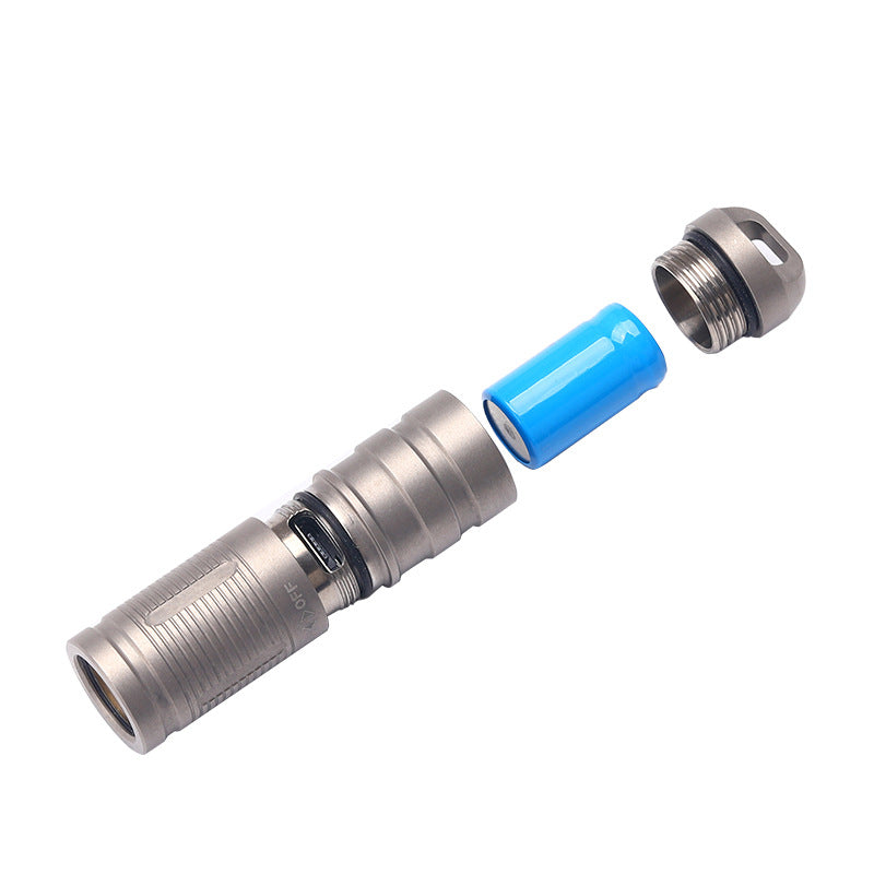 Rover Camel Ta6132 130LM 2 Modes USB Rechargeable IPX8 Zoomable EDC LED Flashlight Keychain Light