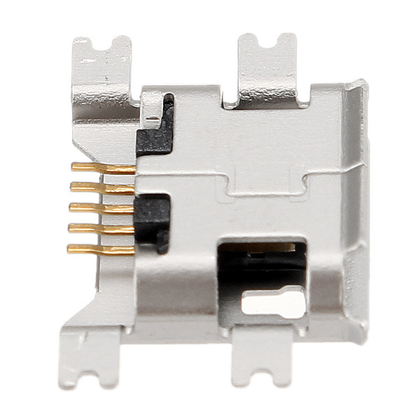 50pcs Micro Usb Microphone Female Socket 5P Gold Plated 1.27mm Sink Board 5 Pin 4 Feet Patch