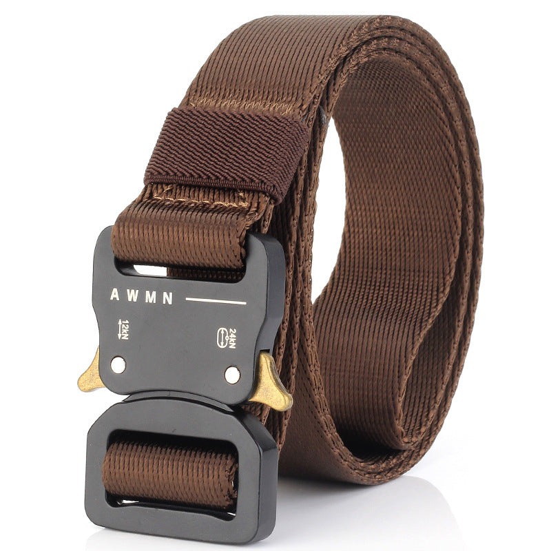 AWMN S04 3.2cm 125cm Nylon Belts Men Women Inserting Buckle Military Tactical Belt