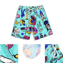 S5257 Beach Shorts Board Shorts 3D Cartoon Gather Printing Fast Drying Waterproof Elasticity