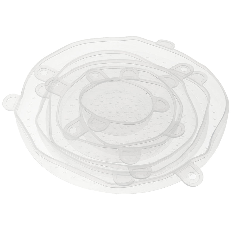 6Pcs/Set Stretch Reusable Silicone Bowl Wraps Food Saver Cover Seal Kitchen Storage Container