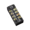 600V 15A Dual Rows 4 Position Screw Terminal Strip Red/Black Pre Insulated Terminal Block Strip