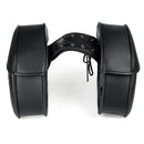 Pair Universal Motorcycle PU Leather Saddlebags Side Storage Tool Pouch Bags Box