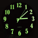 12'' Glow In The Dark Mute Wood Wall Clock For Home Living Room Outdoor Gifts