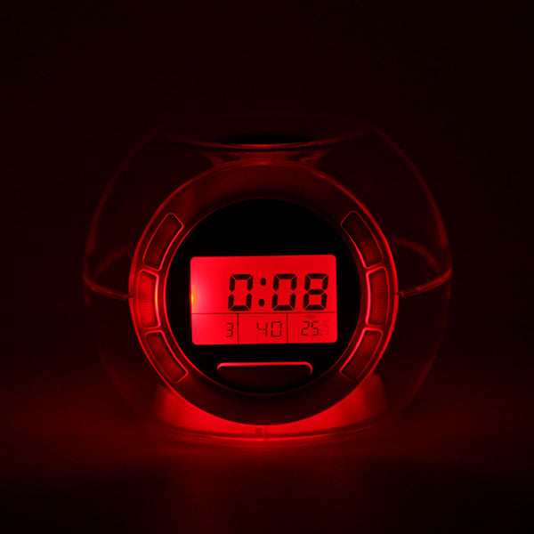 Color Changing Clock Watch LED Light With Nature Sounds Multifunctional Alarm Clocks