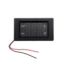 DC 300V 50A Digital Voltmeter Ammeter DC VOLT AMP Tester Gauge With Red and Green Led No Shunt With Back Cover 0.39 "LED