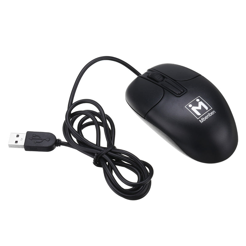 Maibenben 1000DPI USB Wired Mouse Gaming Office Mice 3 Buttons Mouse