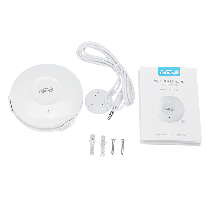 Smart WiFi Water Sensor Flood Leak Detector Alarm APP Alert Notification Water Flow Sensor