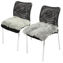 Car Seat Sheepskin Cushion Sofa Pillow Wool Warmer Pad for Home Office Use