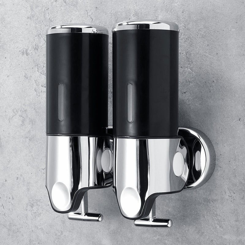 Wall Mount Bathroom Sanitizer Soap Dispenser Shower Round Shampoo Bottle