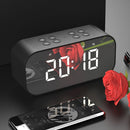 YUNDOM BT501 Wireless Bluetooth 5.0 Speaker Double Alarm Clock FM Radio HiFi Music Column Subwoofer Hands-free Call Mirror Screen Display