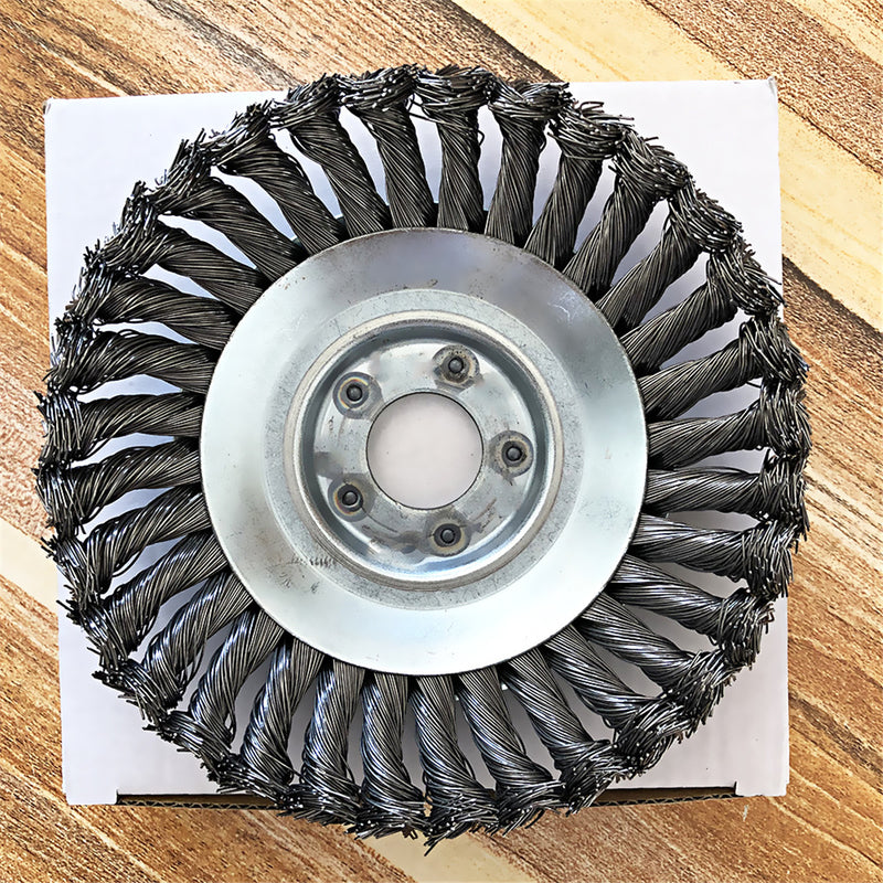 6/8 inch Steel Trimmer Head Garden Weed Steel Wire Brush Break-proof Rounded Edge Weed Trimmer Head