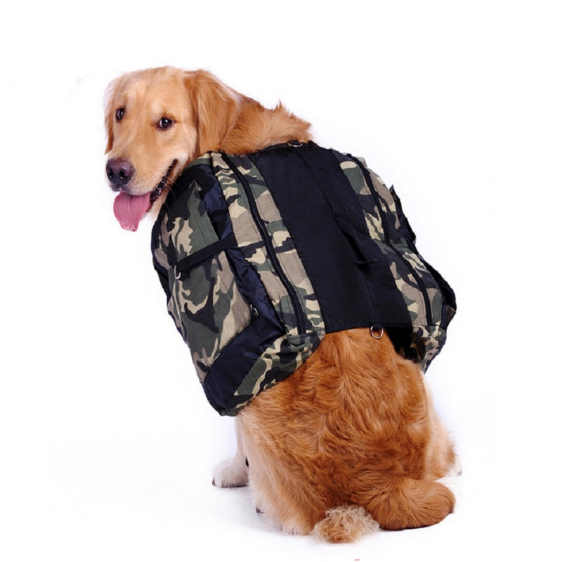 Outdoor large dog bag carrier Backpack Saddle Bags Camouflage big dog travel Carriers for Hiking