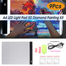 9Pcs A4 LED Light Pad Light Board Stand Holder Diamond Paintings Tool
