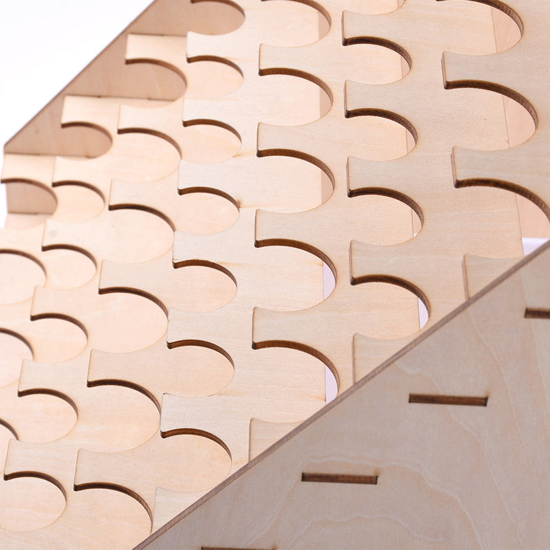 65 Pots Wooden Paint Rack Laser Cutting Modular Painting Holder Pigment Bottle Brush Tool Storage Holes DIY Decor