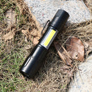 XANES 1245 T6+COB LED 5 Modes USB Rechargeable Telescopic Zoom LED Flashlight