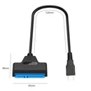 Type-C to SATA 7+15Pin Cable USB3.1 to SATA 2.5'' Hard Drive Converter Cable HDD SSD Converter Adapter Cable