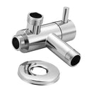 KCASA Brass 360 Degree Rotation Switch Water Knockout Trap Three Way Angle Valve Bath Water Diverter