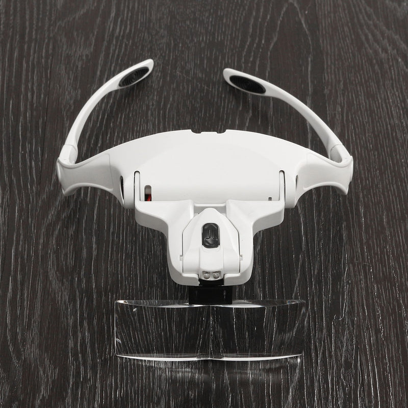1X 1.5X 2X 2.5X 3.5X Headbrand Headset Jeweler Magnifier Magnifying Glass Loupe Glasses w/ LED Light